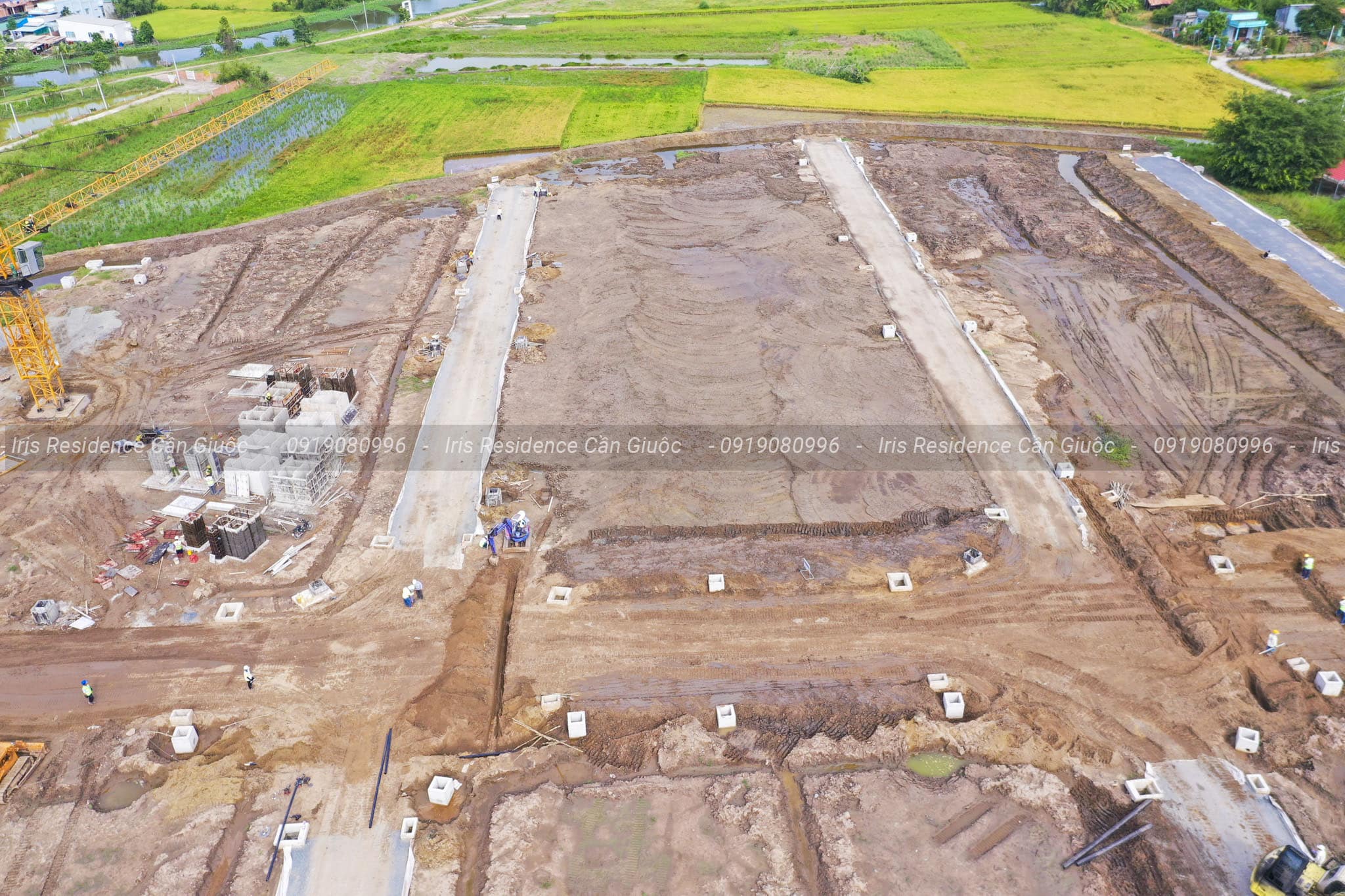 Tiến độ Iris Residence Cần Giuộc Tháng 08/2022