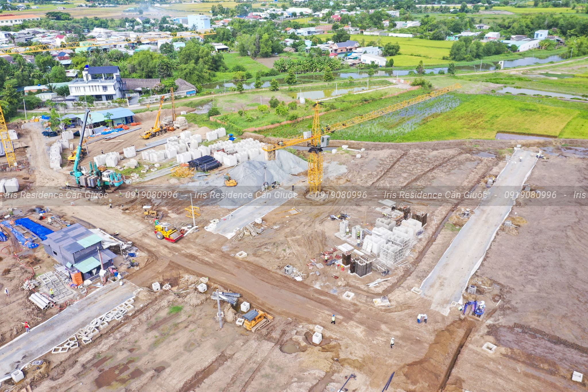 Tiến độ Iris Residence Cần Giuộc Tháng 08/2022