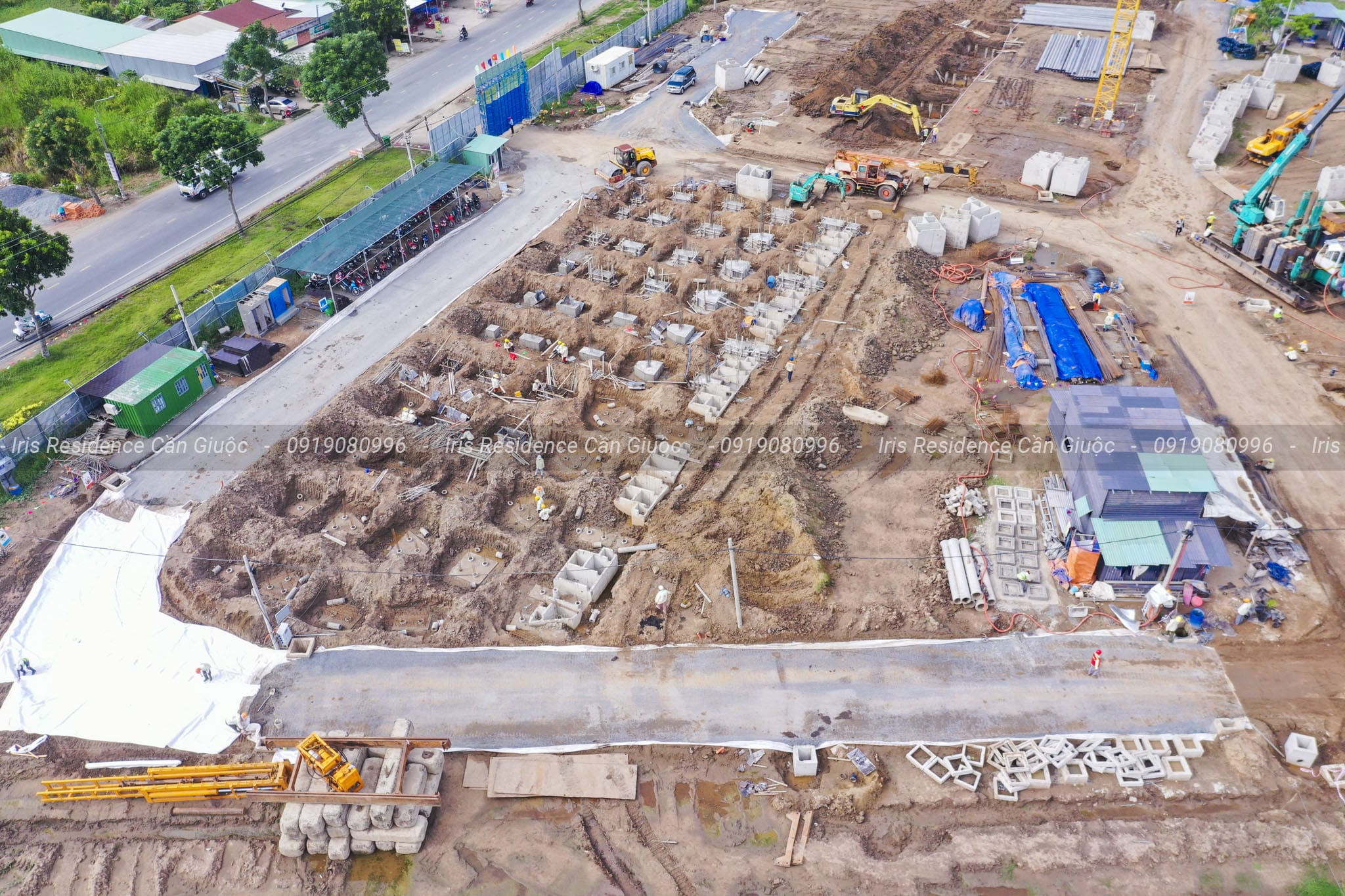 Tiến độ Iris Residence Cần Giuộc Tháng 08/2022